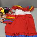 6 Pcs Mexican Dress for Girls Traditional Cinco De Mayo Dress with Flower Headpiece Fiesta Dress Costume (for 4 Years)