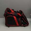 BOSSTIN Rolling DJ Cable Bag with Wheels, DJ Gig Bag Case for Equipment with 15.6" Laptop Compartment, Padded Detachable Dividers, Multi-Pocket Travel Storage for Music Gear & Accessories