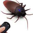 Tipmant RC Cockroach Remote Control Car Vehicle Animal Toys Electronic Realistic Fake Big Insect Bug Glowing Eyes Kids Gift