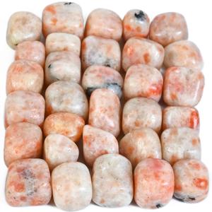 Crocon (2200+ Carats) Sunstone Tumbled Stones and Crystals bulk Natural Crystal Kit for Reiki Healing Crystal Polished, Tumble Stones, Chakra Balancing, Reiki Gift, Home Decor Size : 20-25 mm (1 Pound)