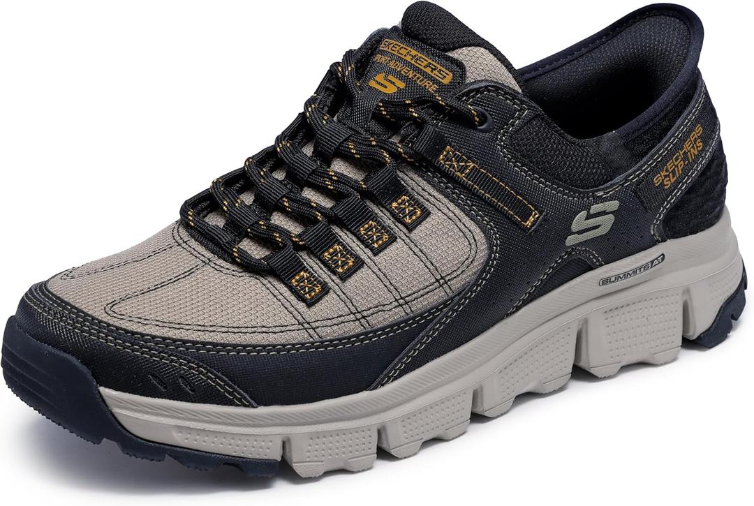 Skechers Men's Summits AT Hands Free Slip-in Sneaker (14, Taupe/Black)
