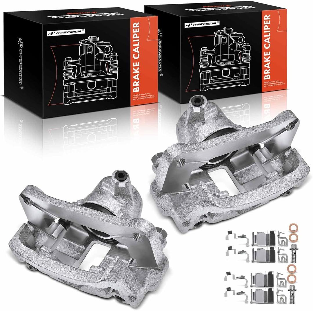 A-Premium Rear Disc Brake Caliper Assembly with Bracket Compatible with Toyota Models - 4Runner 2003-2009, FJ Cruiser 2007-2014, 2PCS