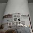 EDOW Throw Pillow Inserts, Set of 4 Lightweight Down Alternative Polyester Pillow, Couch Cushion, Sham Stuffer, Machine Washable. (White, 18x18)