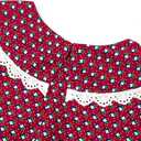 Pioneer Girl Costume with Accessories Prairie Dress Girls Red, 160 