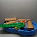 Step2 Tropical Rainforest Water Table, Kids Water and Sand Activity Sensory Playset, Summer Outdoor Toys, 13 Piece Water Toy Accessories, For Toddlers 1.5+ Years Old, Blue & Brown