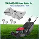 72610-VG3-030 Blade Holder Compatible With Honda Lawn Mover Engine Blade Adapter For HRN216, HRR216 K6 K7 K8 K9 K10 K11, HRS216 K5 K6 K7, HRX217 K2 K3 K4 K5 K6 Blades Bracket With Bolts and Spacer
