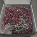 UNIQOOO 1 LB Metallic Iridescent Red Crinkle Cut Paper Filler Shred for Gift Box, Sparkling Shredded Paper Raffia Tissue, Craft Cushion for Christmas Wedding Valentines Day Gift Basket Bag Packaging