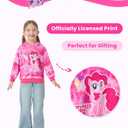 My Little Pony Girls Rainbow Tie-Dye Hoodie Sweatshirt Unicorn Graphic Pullover Tops Casual Clothes for Baby-Toddler Kids (Pink)