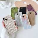 Caseative for iPhone 12 Pro Max Case,Water Ripple Pattern Wave Shape Compatible with iPhone Case (Beige,iPhone 12 Pro Max)