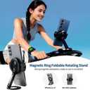 KELOFAM Upgraded Double-Sided Magnetic Phone Holder, Adjustable 2-in-1 Magnetic Phone Grip, Gym Phone Holder, Mag Safe Accessories for iPhone 17 Pro Max 16 15 14 13,Samsung,All Phones