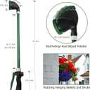 Heavy Duty 28 Inch Watering Wand with Pivoting Head, Adjustable Garden Hose Water Sprayer Wand with Ergonomic Handle, Spray 6 Watering Patterns, Perfect for Watering Seedling Beds, Flowers