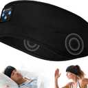 Sleep Headphones Wireless Bluetooth,Headband Headphones for Side Sleepers,Noise Cancelling Sleep Seadphones,Ideal for Housework,Travel,Yoga,Workout,Running,Sports,Gift (Black & Black)