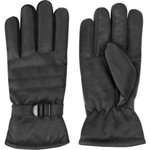 Trail maker Windproof Waterproof Insulated Winter Gloves for Men and Women, Warm Gloves for Extreme Cold (Black)
