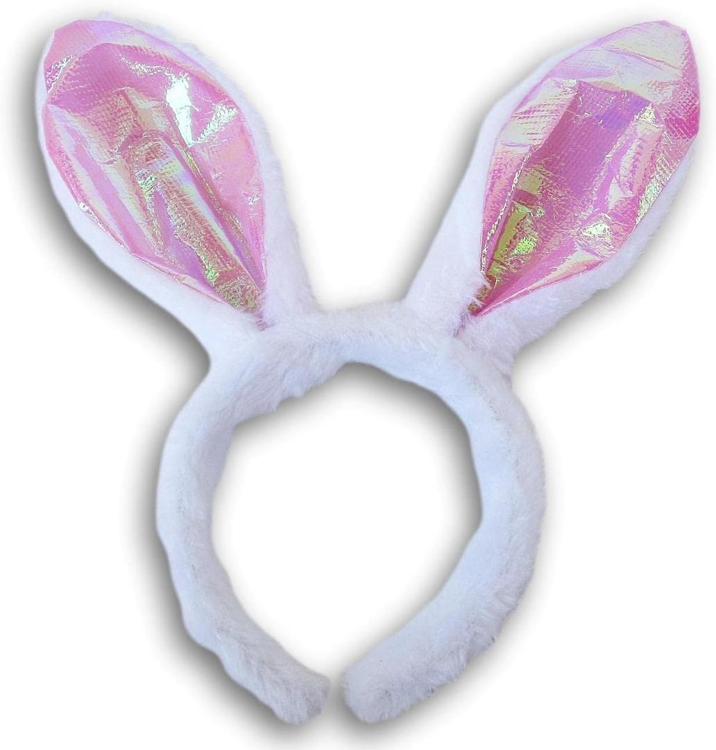 Cute and Adorable Kids' Easter Bunny Ears Headband - 1 Piece (Shiny Pink)