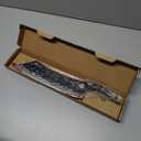 XYJ Full Tang 12 Inch Long Knife Finger Hole Design Stainless Steel Extra Long Blade Ergonomic Wood Handle Japanese Chef Vegetable Knife For Cutting Cake Watermelon Brisket