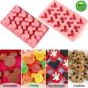 4 x Sidosir 3Pcs Gummy Mouse Candy Molds, Non-stick Silicone Candy Molds for Making Crayons, Chocolate,Cake Pops, Ice tube,wax melt