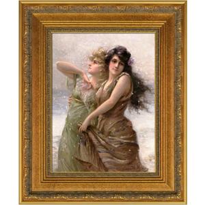 Antique Frame for 20x24 Canvas Paintings, No Front & Back, 3.6" Wide DIY Solid Wood Vintage Frames For Baroque Victorian Wall Art Prints Class Artwork Designer, Home Office Gallery Decor (Gold)