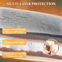 Magnetic Thermal Insulated Door Curtain Fits 36'' x 82'' Doors (Curtain Size 38'' x 84''), Oxford&Cotton Thermal Door Cover Insulation for Winter/Doorway/Attic Doors, Keep Warm, Grey (Gray)