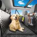 Truck Dog Seat Cover Back Seat Protector, Large Space Backseat Extender with Soft Inflatable Cushion Comfortable Dog Hammock, Waterproof Dogs Bed Rear Travel Accessories for Truck (For Full Size Truck / Full Size SUV)