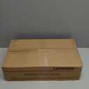 LEPOWER Wood Tripod Floor Lamp, Mid Century Standing Lamp for Living Room, Flaxen Lamp Shade, Modern Design Standing Lamp with E26 Base, Tall Floor Light for Bedroom, Study Room and Office Brown