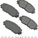 Akebono ACT1210A Ultra-Premium Ceramic Front Disc Brake Pads , GREY
