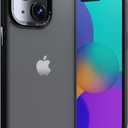 ONES for iPhone 15 Slim Hard Matte Case, Chrome Buttons, Soft Silicone Black Bumper, PC +TPU Hybrid, Military-Grade Drop Protection, Anti-Yellowing, Shockproof, Translucent Matte