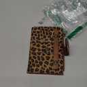 CLUCI Small Wallet for Women Leather Slim Womens Wallet Bifold Multi Card Holder Organizer Designer with Removable ID Window (Leopard)