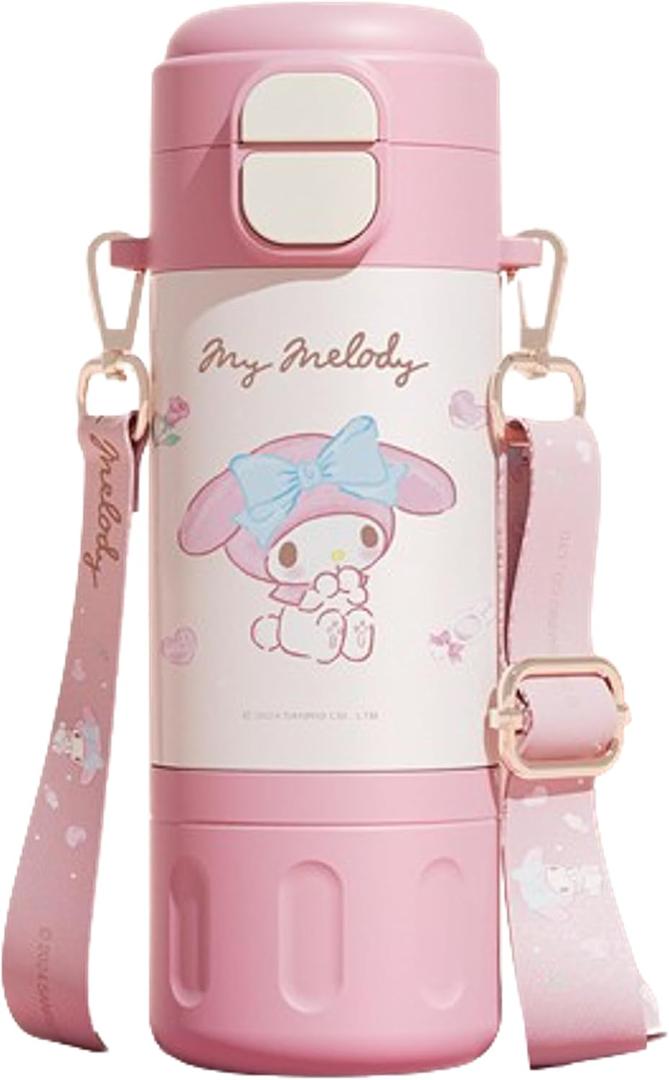My Melody Stainless Steel Insulated Water Bottle (Spout & Straw) 480ml