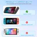 FUNDIARY Travel Carrying Cases Compatible with Nintendo Switch 2 Grips, Large Storage Space for Blue Slim Portable Cute Bag & 10 Game Card Slots for Switch 2 Game Accessories with Handle Strap Design