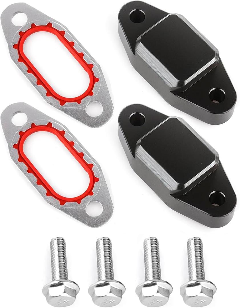 LS Engine Oil Cooler Bypass Cover Block off Plate Compatible with Gen III IV LS Engine Replace OE#12577903(No Sensor Ports)