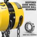 YELLOW JACKET Hand Chain Hoist 1 Ton 2200 Lbs Capacity Chain Block, 10 Feet with 2 Heavy Duty Hooks for Warehouse Automotive Machinery, Manual Chain for Lifting, Good, Yellow