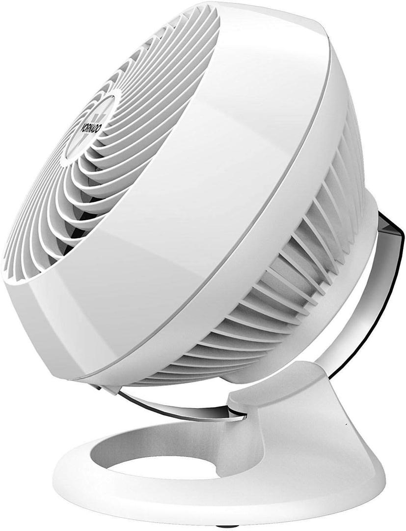 Vornado 560 Medium Air Circulator Floor Fan, 4-Speed, Quiet Fan for Bedroom, Office, Dorm Room, with Chrome Glide Bar Adjustable Tilt, Electric Cooling Fan, White