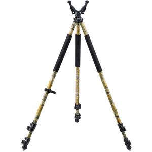 Shooting Tripods for Rifles with 360 V Yoke Removable, Adjustable Height Shooting Sticks Hunting Rest, Lever Lock, Lightweight Aluminum Construction with Foam Handle for Hunting Outdoors (31.5" - 74", Camo)