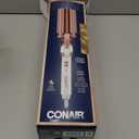 Conair Double Ceramic 3 Barrel Curling Iron, Hair Waver, Create Beachy Waves, Long-Lasting Natural Tight Waves for all Hair Lengths, White / Rose Gold