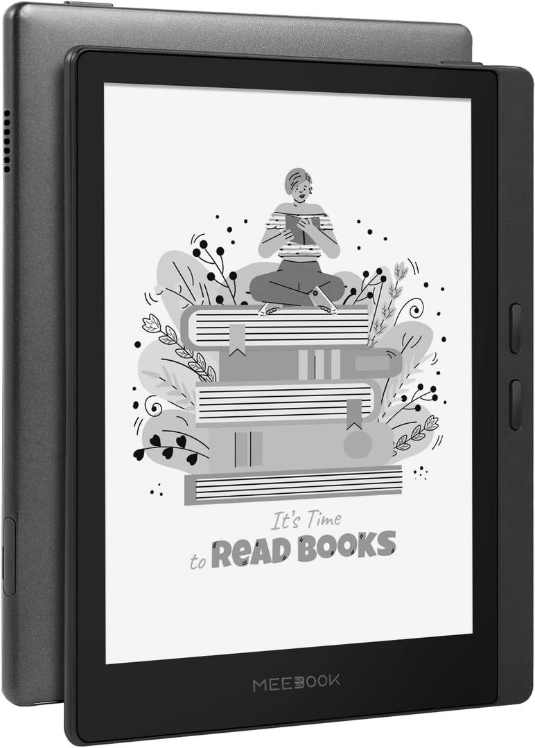 Meebook E-Reader M7 | 6.8' Eink Carta Screen | 300PPI Smart Light | Android 11 | Ouad Core Processor | Out Speaker | Support Google Play Store | 3GB+32GB Storage | Micro-SD Slot | Gray