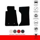 Fit 2006-2015 Mazda Miata MX-5 Floor Mat Nylon Black