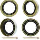 RV MURTS 4pcs Trailer Axle Hub Wheel Grease Seals ID 1.719" x OD 2.565" Double Lip Grease Seals with 4pcs Cotter Pins for 3500lb #84 Lube Axle, 171255TB, 010-019-00 Dexter, 473336, Spindles Hub Wheel