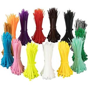 XINGO 1400 PCS Colored Zip Ties 4 Inch, Multicolor Zip Ties, Mix Packed 14 Color Plastic Wire Ties Assortment for Home Office Garden Garage and Workshop