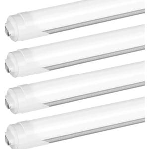 JESLED Dual Row High output R17D LED Bulbs 8FT 72W Frosted | Double Ended Power | Ballast Bypass | 4-Pack