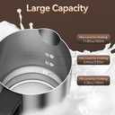 Milk Frother and Steamer, 4-in-1 Automatic Electric Milk Frothers, 24oz Detachable Stainless Steel Jug with Latte Art Spout, Hot & Cold Foam Maker for Coffee, Lattes, Cappuccinos