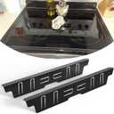 Stainless Steel Stove & Counter Top Gap Covers - Oven Gap Filler Kit 23.4" - Heat Resistant Slide-in Range Trim Guard for Seamless Kitchen Accessories Easy Clean (Black)