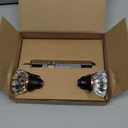 Upgraded Mortise Lock Set for Interior Door, Antique Vintage Style Crystal Glass Door Knobs with Skeleton Key, Reversible for Left & Right Handed Door, Oil Rubbed Bronze Finish