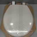 Mayfair Cassel Slow Close Toilet Seat, Easy Clean, Non Slip Premium Wood Seat, Easy Install, Made in USA, Round, Biscuit