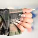 10 x Semi Cured Gel Nail Strips|Works with Any UV/LED Lamps|20 Pcs Gel Nail Stickers|Long-Lasting Two Weeks and Easy to Apply & Remove|White Winter