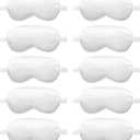 10 Pack Sleep Mask,Silk Eye Mask,for Night Sleeping,Office, Travel,Party Games,Suitablefor Men/Women (White)