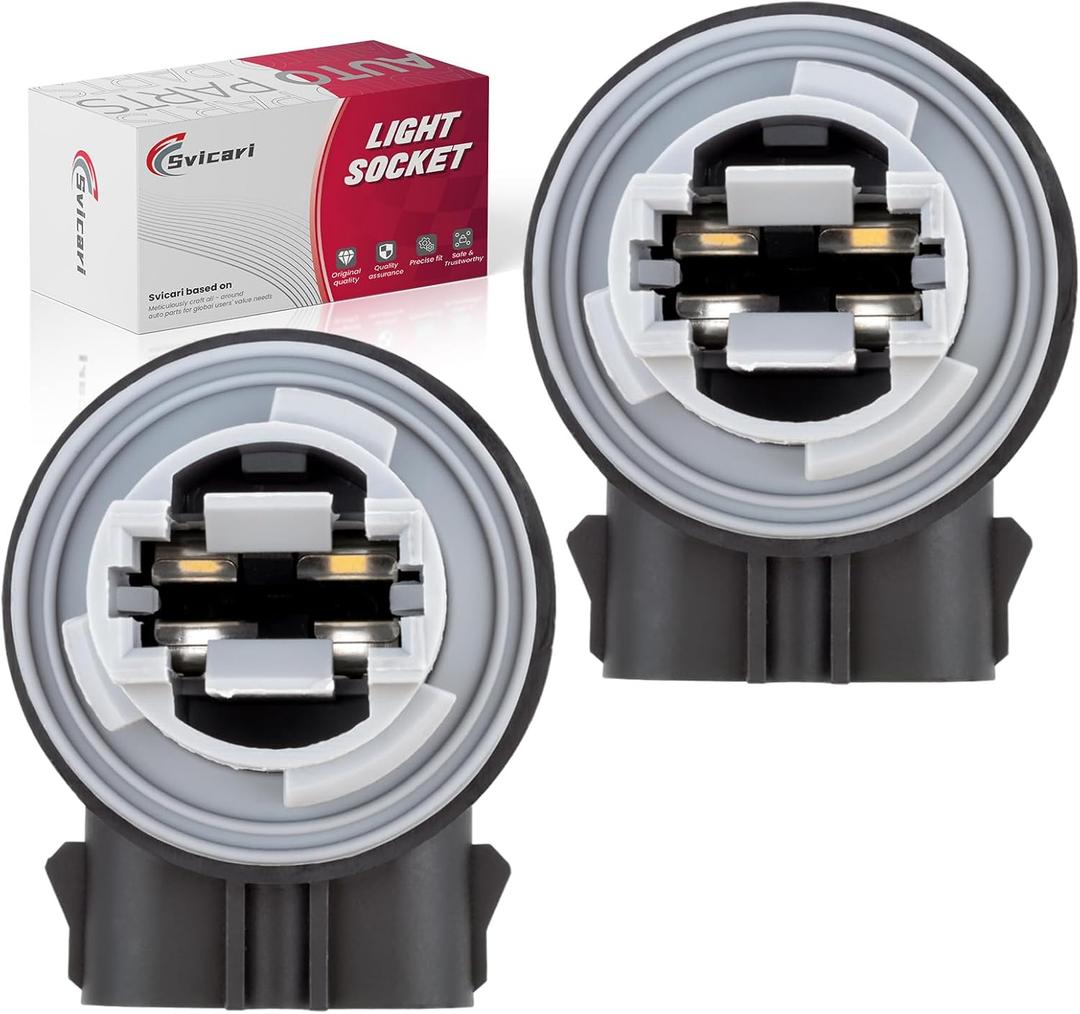 2PCS Turn Signal Light Socket Fit for Ford Focus Explorer F150 Mustang Explorer F250 Super Duty Parking Lamp Bulb Holder Plug Connector OE# F1TZ-13411-F, F17B13411AB