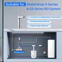Waterdrop XT Small Water Pressure Tank, RO Pressure Tank for All Waterdrop X8/X12/X16 Reverse Osmosis System to Connect the Refrigerator, Mini RO Water Tank Fits /" Water Tubing