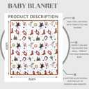 Breling Western Cowboy Muslin Baby Blankets for Girls Boys, 100% Cotton Crib Blanket for Infant Toddler, 40 x 36 Inch Soft and Lightweight Nursery Swaddling Wrap