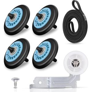 DV50K8600EV A3 DV45H7000EW A2 DV40J3000EW A2 DV350AEW XAA DV328AEW XAA DV218AEB XAA Dryer Repair Kit Drum Rollers Belt Pulley Replaces For Samsung DV209AEW XAA DV330AEW XAA DV218AEW XAA DV210AEW XAA