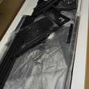 AODK 59 Inch Gaming Desk with USB Charging Ports & LED Light- Reversible Computer Desk with Storage Shelves & Monitor Stand, Modern Gamer Desk Table with Fabric Drawers & Side Hook, Carbon Fiber Black